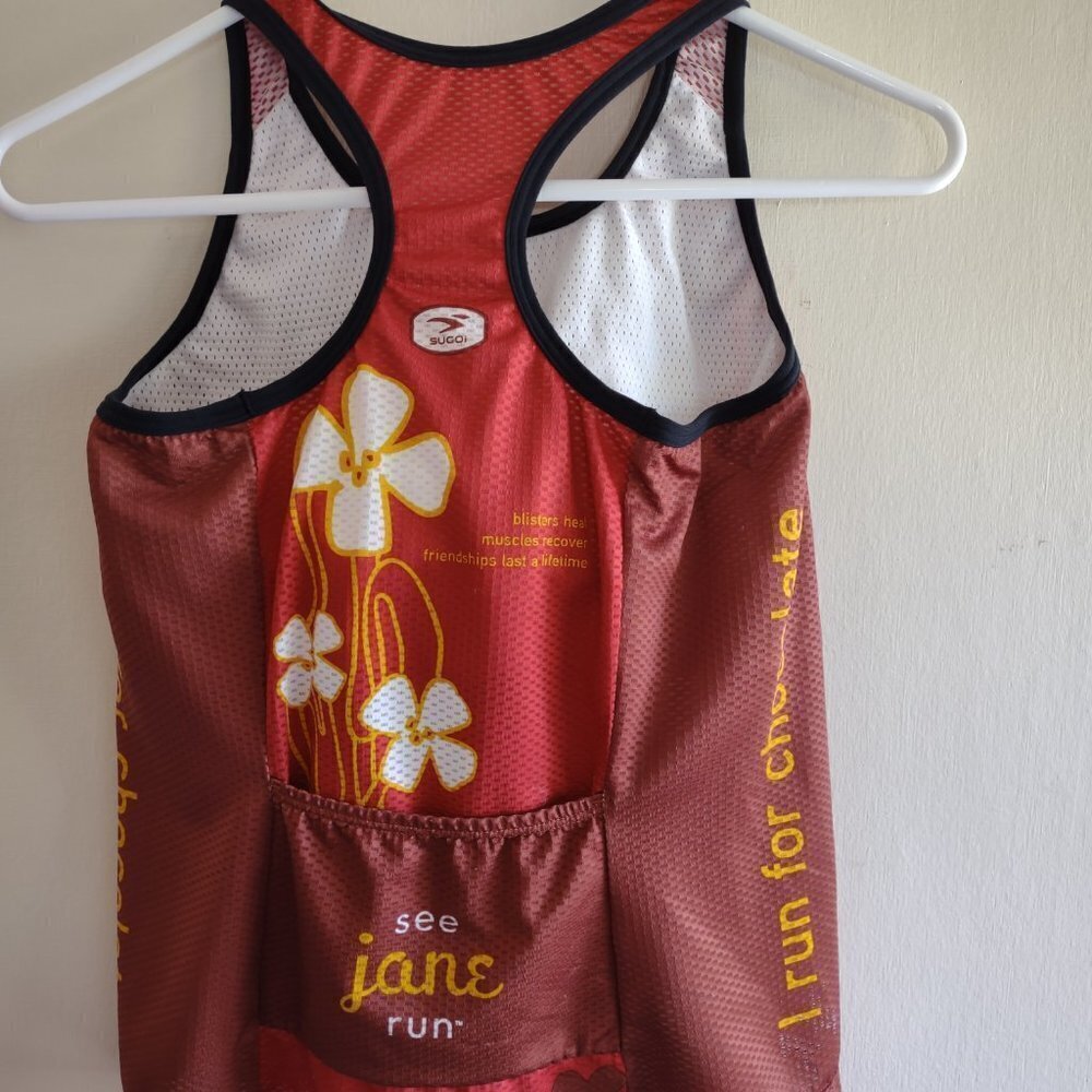 SUGOI 'See Jane Run' Fitted Athletic Sleeveless Jersey Running  Women Large - Picture 3 of 7